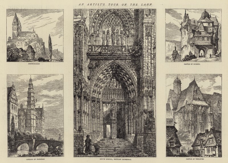 En kunstnertur på Lahn af Henry William Brewer