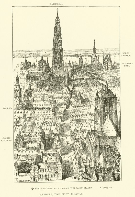 Antwerpen, St Ignatius tid (gravering) af Henry William Brewer