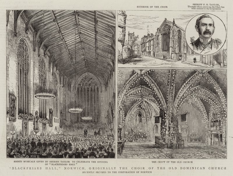 Blackfriars Hall, Norwich, oprindeligt koret i den gamle dominikanske kirke af Henry William Brewer