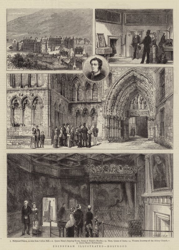 Edinburgh Illustrated, Holyrood af Henry William Brewer