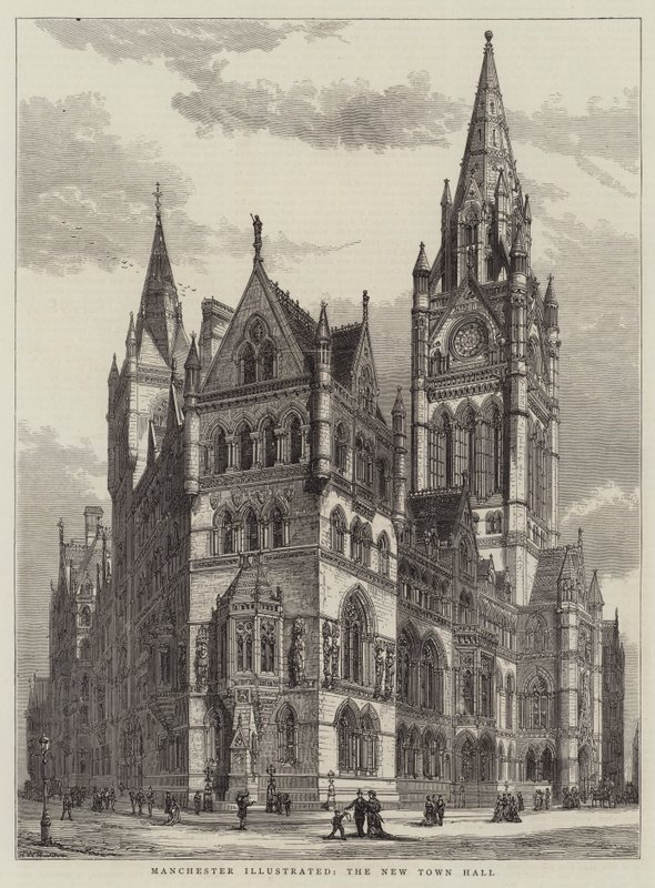Manchester Illustrated, det nye rådhus af Henry William Brewer