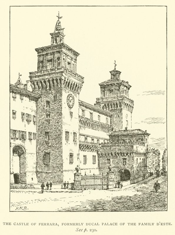 Slottet i Ferrara, tidligere Ducal Palace of Family D