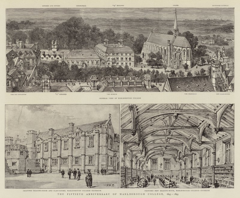 50-årsdagen for Marlborough College, 1843-1893 af Henry William Brewer