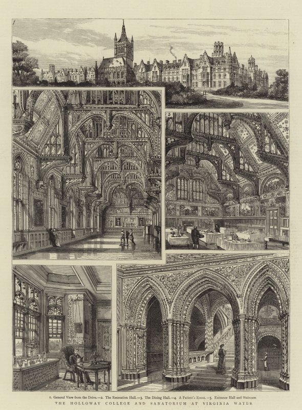 Holloway College og Sanatorium ved Virginia Water af Henry William Brewer
