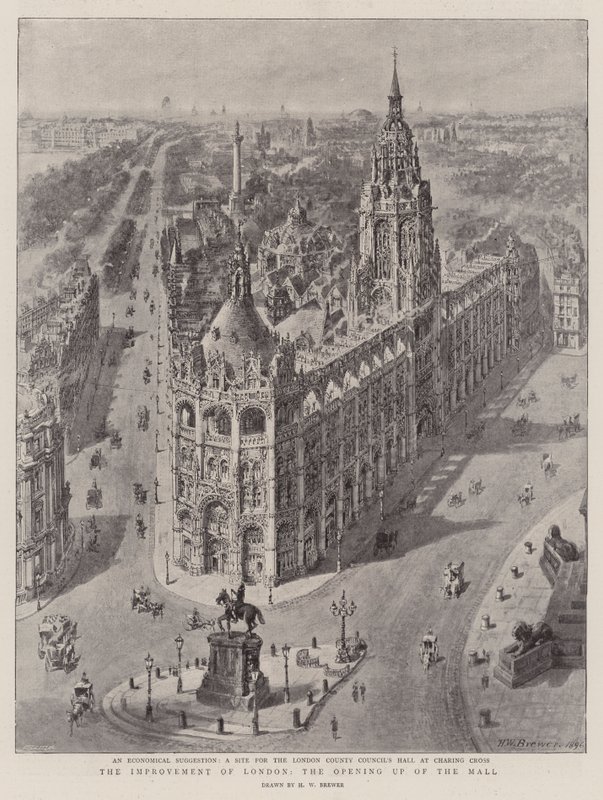 Forbedringen af London, åbningen af Mall af Henry William Brewer