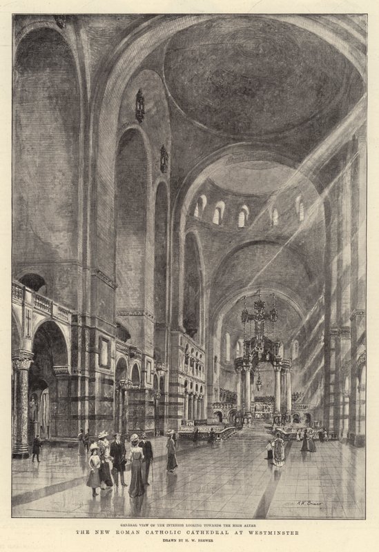 Den nye romersk-katolske katedral i Westminster af Henry William Brewer