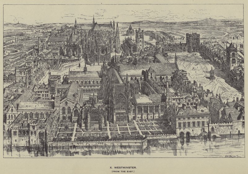 Westminster, fra øst af Henry William Brewer
