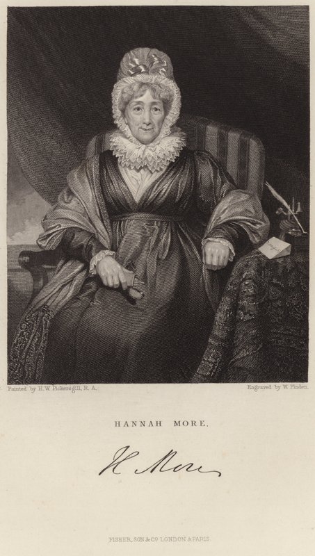 Portræt af Hannah More af Henry William Pickersgill