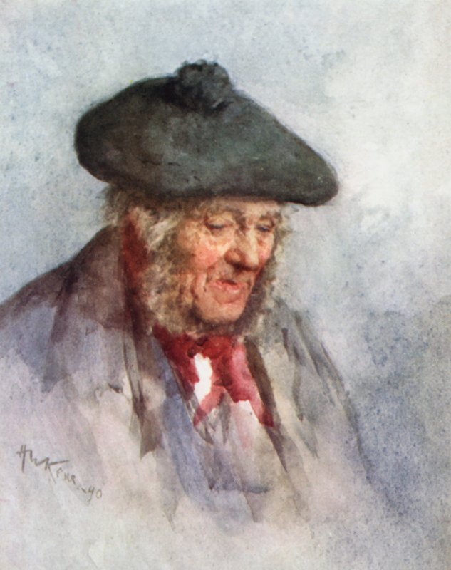 Sognets annaler: Den gamle flok (farve litho) af Henry Wright Kerr