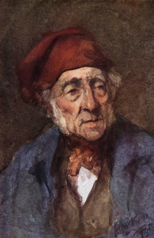Annals of the Parish: The Weaver (farve litho) af Henry Wright Kerr