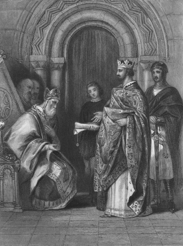 Kong Henrik II af England præsenterede den pavelige tyr fra 1155, der tillod ham at invadere, regere og regere Irland af Henry after Warren