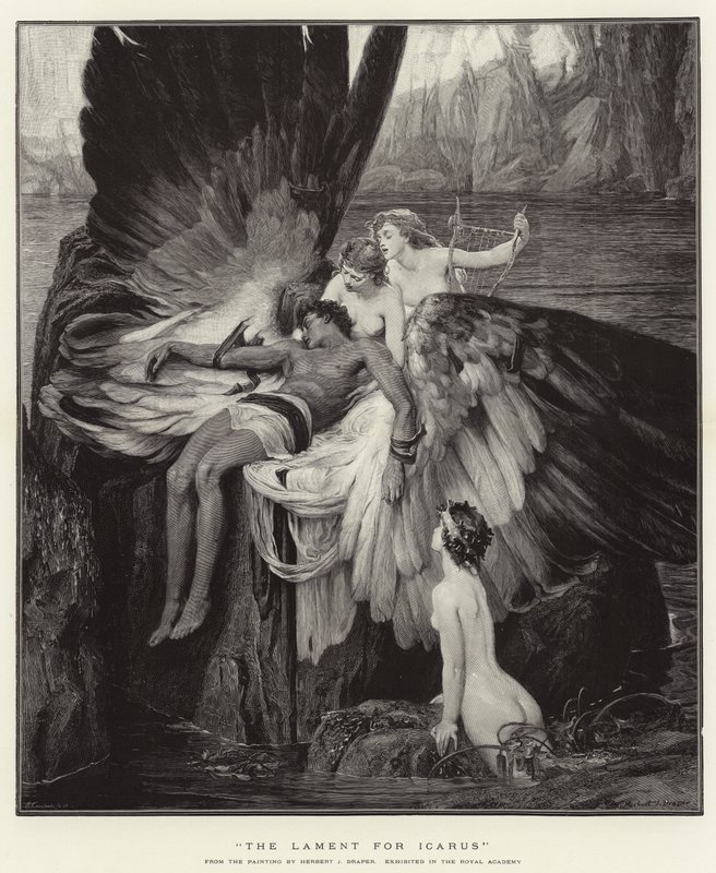 Klagesangen over Ikaros af Herbert James Draper