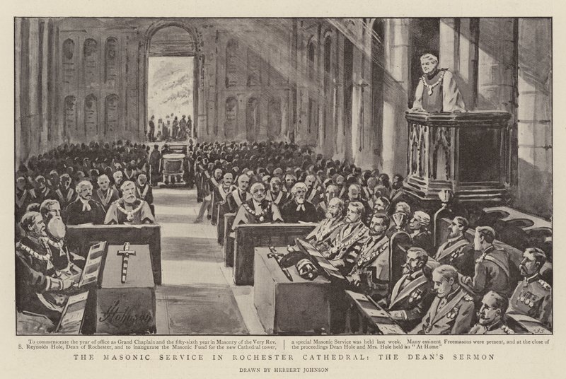 Frimurertjenesten i Rochester Cathedral, dekanens prædiken af Herbert Johnson