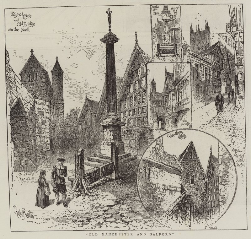 Gamle Manchester og Salford af Herbert Railton