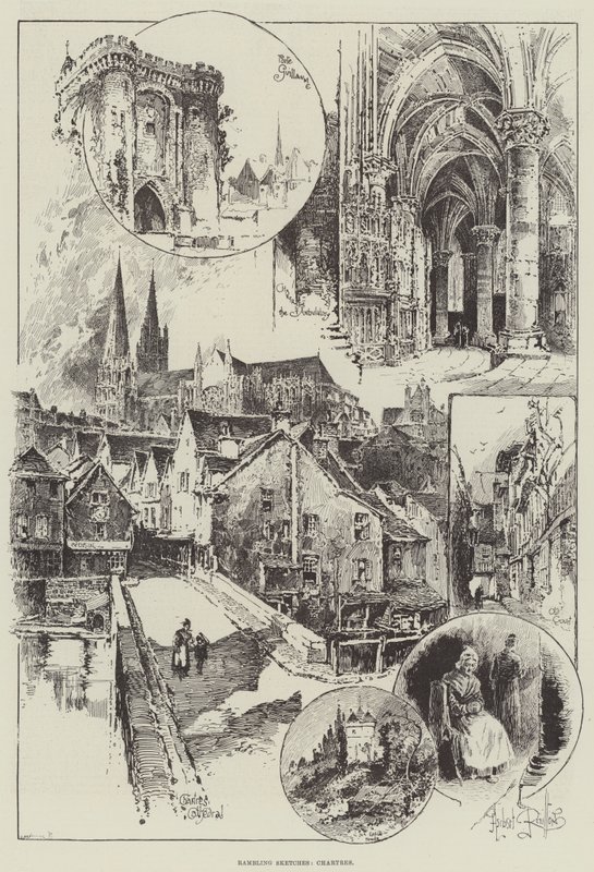 Vandrende skitser, Chartres af Herbert Railton