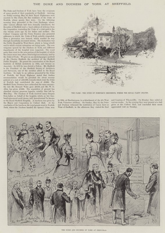Hertugen og hertuginden af York i Sheffield af Herbert Railton