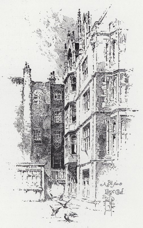 Lidt fra Essex Court (gravering) af Herbert (after) Railton
