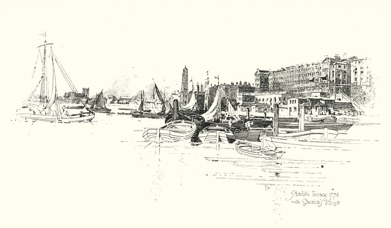Adelphi Terrace, London af Herbert (after) Railton