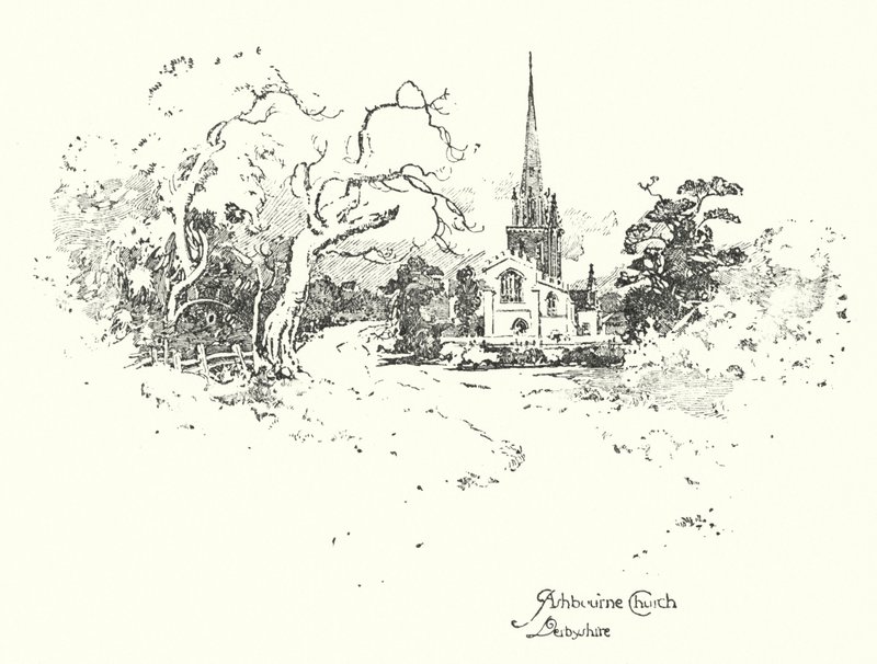 Ashbourne Church, Derbyshire (Litho) af Herbert (after) Railton