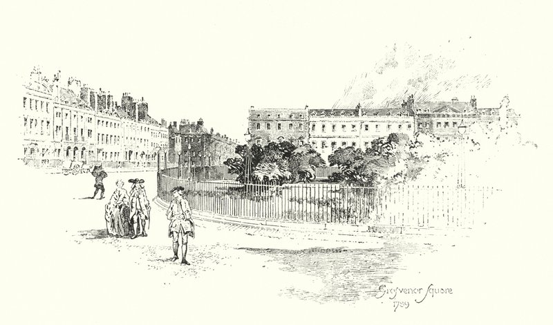 Grosvenor Square, London af Herbert (after) Railton