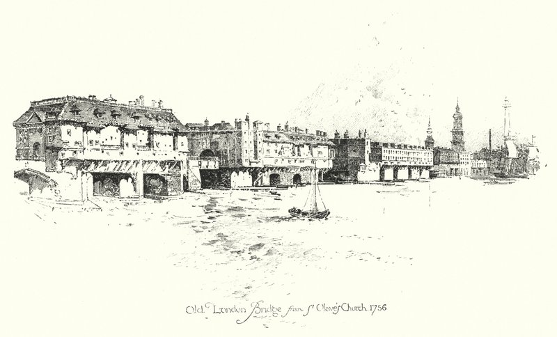 Old London Bridge, fra St Olave
