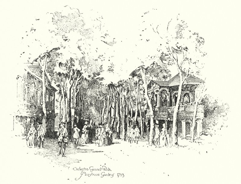 Orchestra Grand Walk, Marylebone Gardens af Herbert (after) Railton
