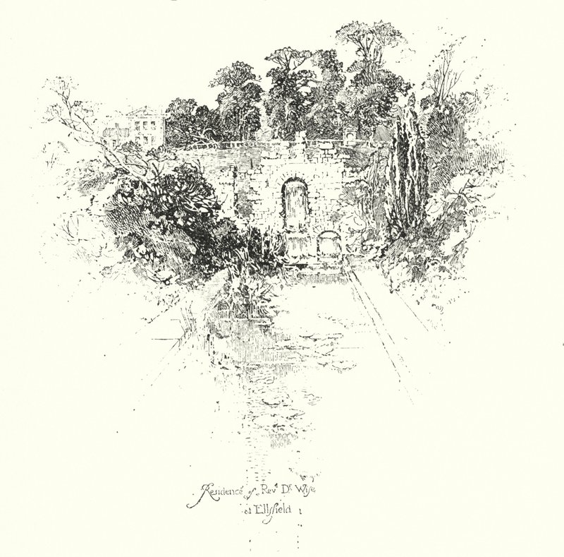 Reverend Dr Wise bopæl i Ellsfield (litho) af Herbert (after) Railton