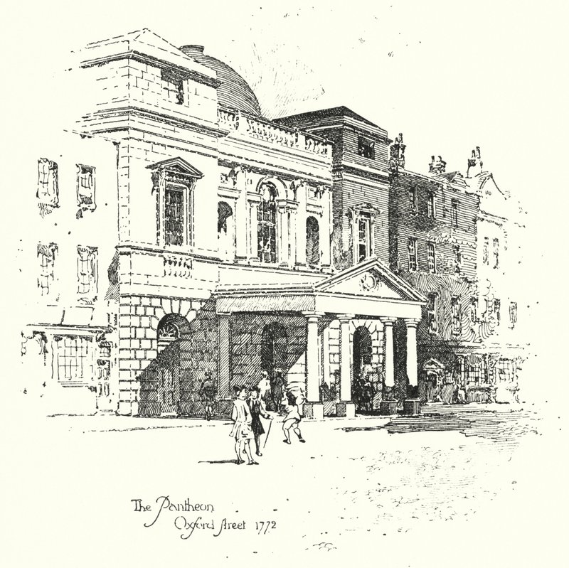 Pantheon, Oxford Street, London af Herbert (after) Railton