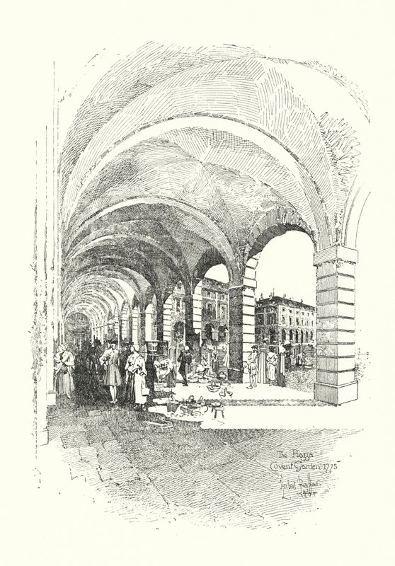 Piazzaen, Covent Garden, London af Herbert (after) Railton