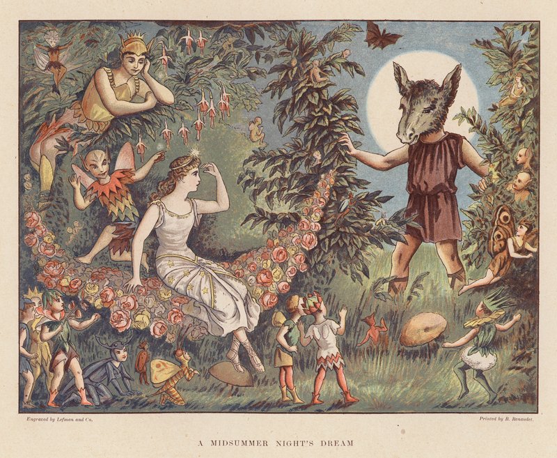 Shakespeare for de unge: En skærsommernatsdrøm (farvelitografi) af Herbert (after) Sidney