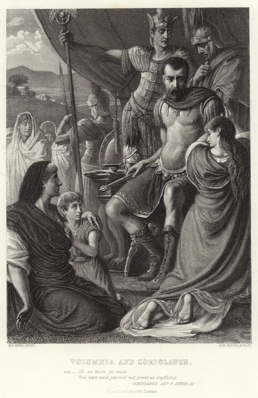 Volumnia og Coriolanus, Coriolanus, Akt V, Scene III af Herbert Alfred Bone