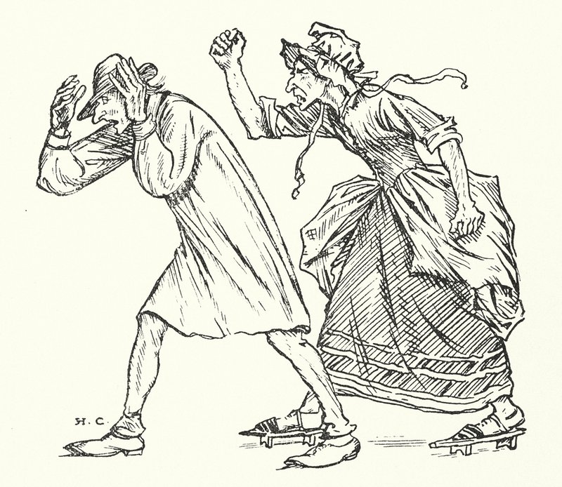Hr. og fru Eddike (gravering) af Herbert Cole