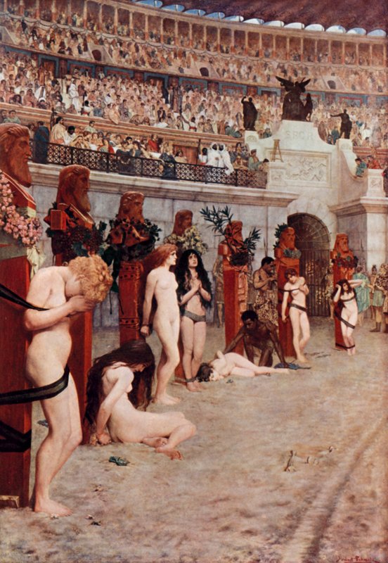Christian tilbage til løverne af Herbert Gustave Schmalz