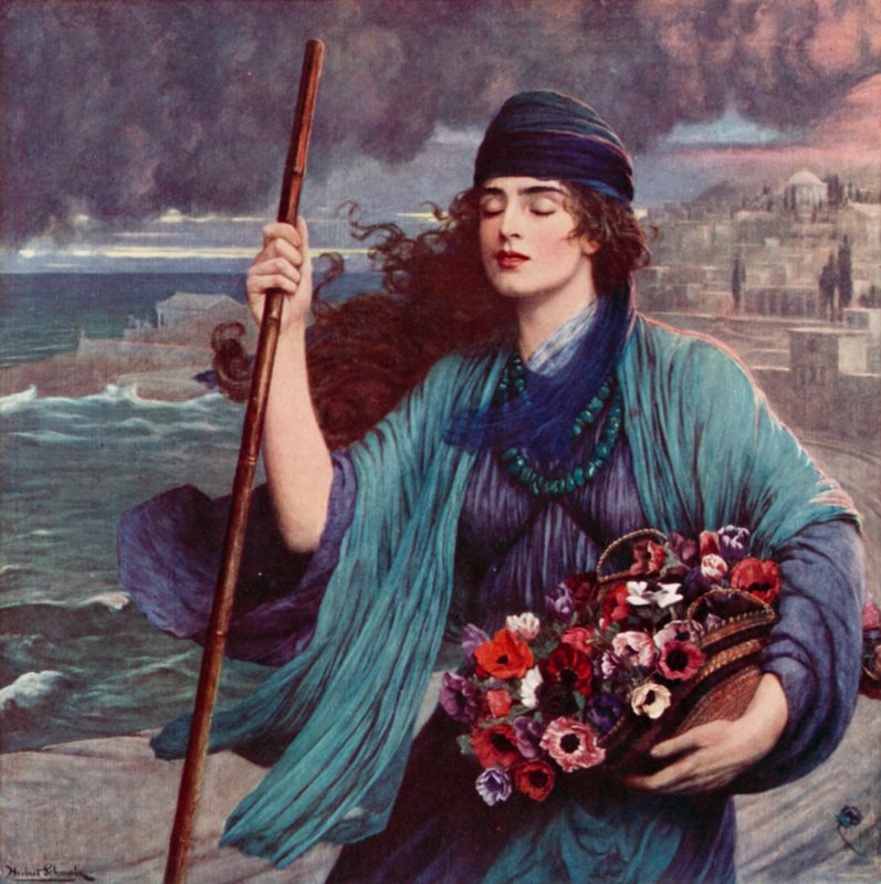 Nydia, den blinde pige fra Pompeji af Herbert Gustave after Schmalz