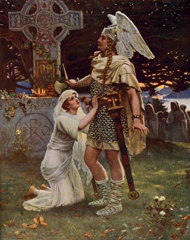 Sir Galahad af Herbert Gustave after Schmalz
