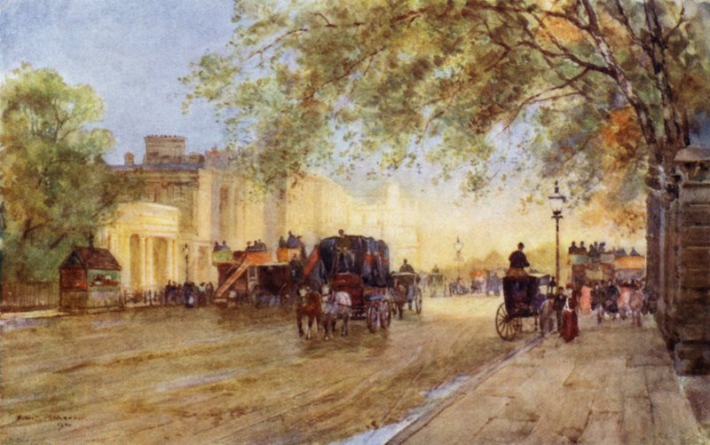 Hyde Park Corner (farve litho) af Herbert Menzies (after) Marshall