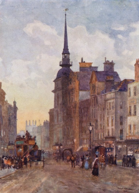 Ser ned ad Ludgate Hill fra Steps of St Paul