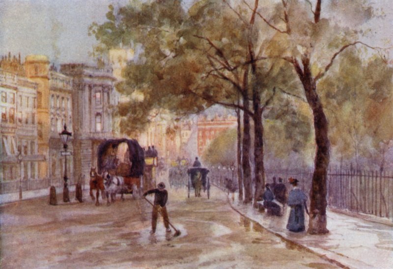 Piccadilly (farve litho) af Herbert Menzies (after) Marshall