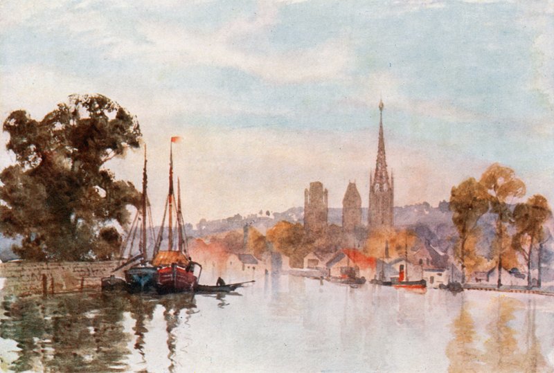 Rouen fra floden af Herbert Menzies Marshall
