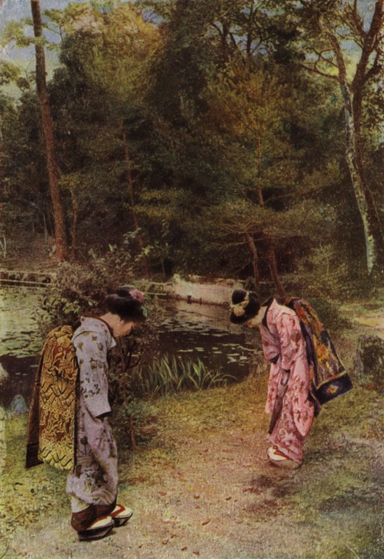 Hilsen i den gamle have ved Kinkakuji (foto) af Herbert Ponting