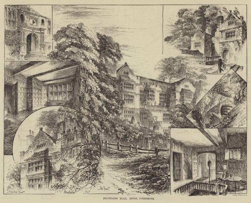 Fountains Hall, Ripon, Yorkshire af Herbert Railton