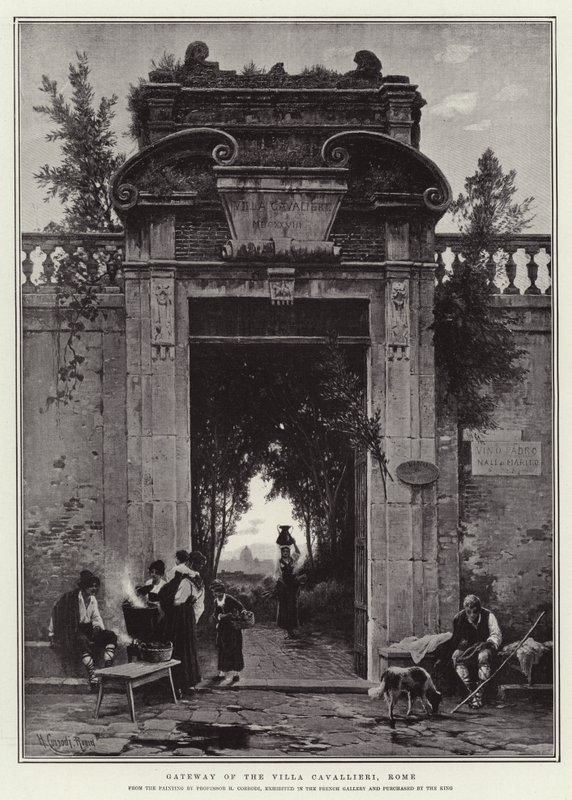 Porten til Villa Cavallieri, Rom af Hermann David Salomon Corrodi