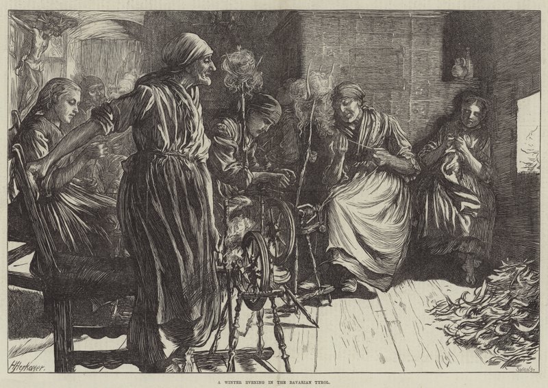 En vinteraften i det bayerske Tyrol af Herman Gustave Herkomer