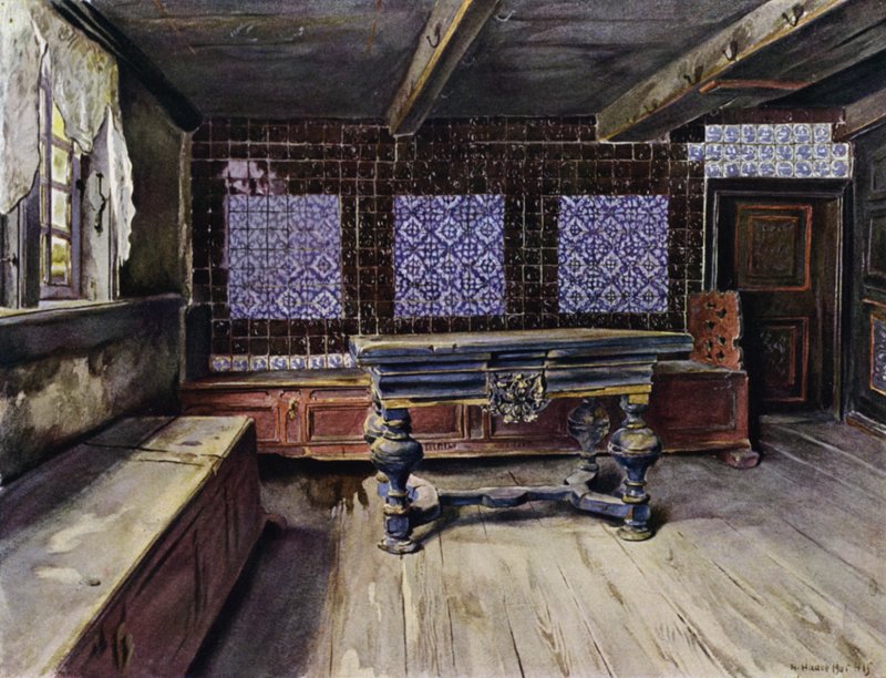 Hall i E Harden House i Neuengamme, nær Hamborg af Hermann Haase
