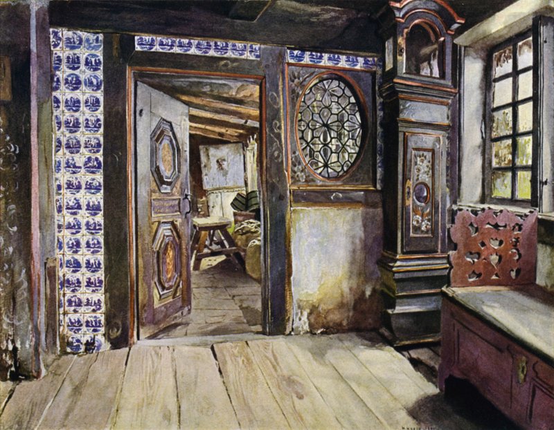 Hall i E Harden House i Neuengamme, nær Hamborg af Hermann Haase