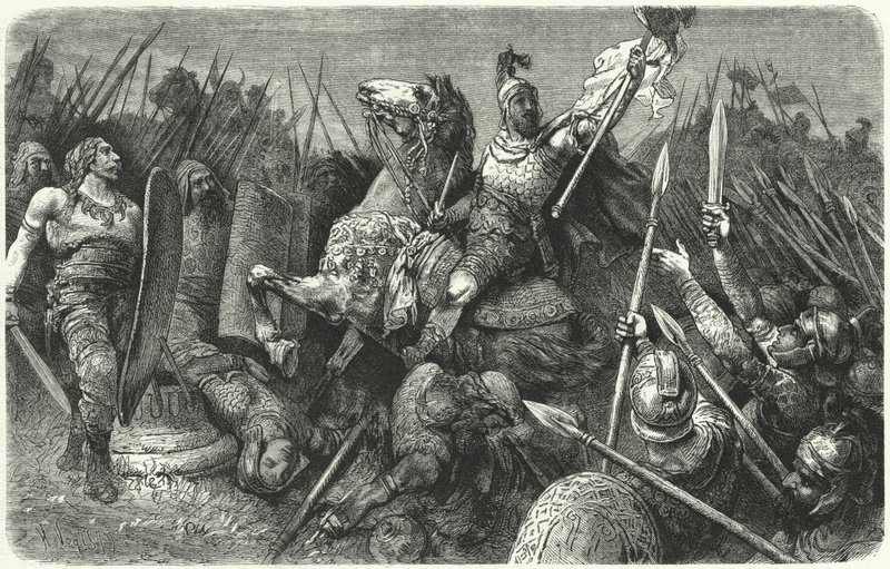 Belisarius angreb østgoterne i Rom, 536 af Hermann Vogel