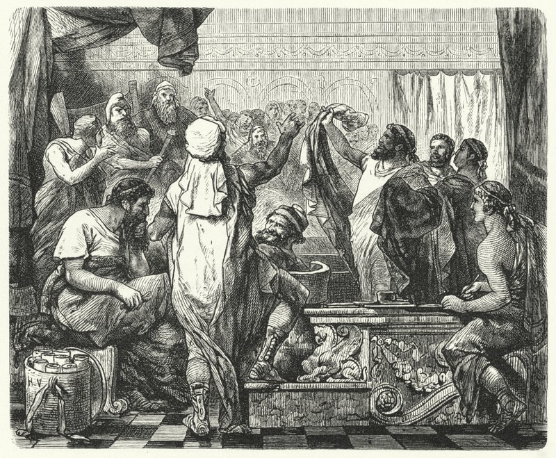 Fabius Maximus erklærer krig mod karthagerne, 218 f.Kr af Hermann Vogel