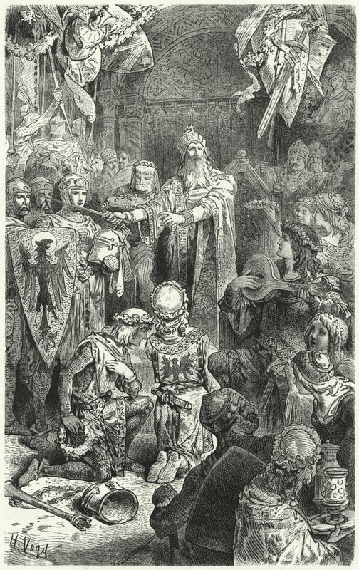 Frederick Barbarossa ved en fest i Mainz af Hermann Vogel