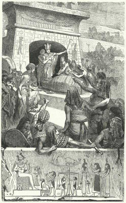 Begravelse af en gammel egyptisk farao af Hermann Vogel