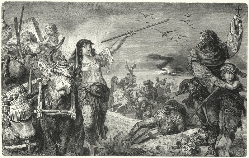 Medlemmer af den valdensiske bevægelse flygter fra forfølgelse af Hermann Vogel